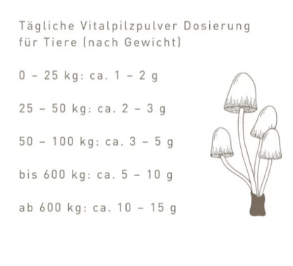 BIO Agaricus blazei Pulver für Tiere