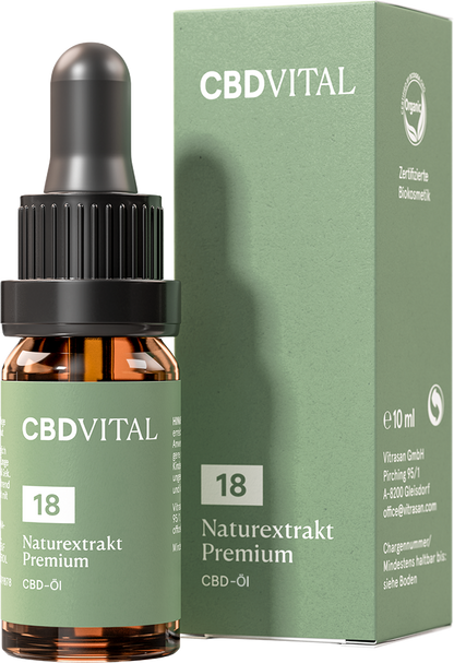CBD Naturextrakt PREMIUM Öl 18% CBD Vital 10ml / 30ml