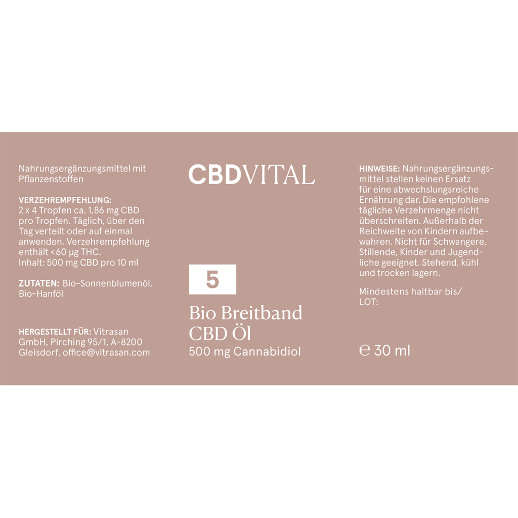 CBD Breitband Premium Öl 5% | 30 ml