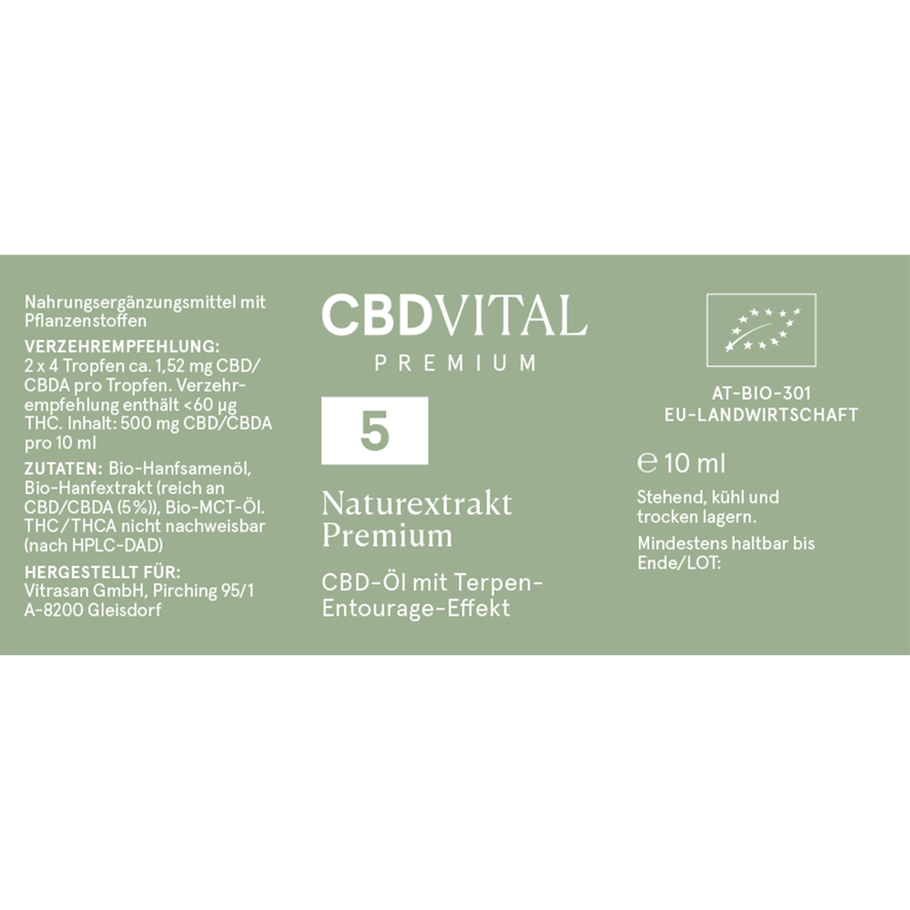 Naturextrakt Premium Öl 5% | 10ml
