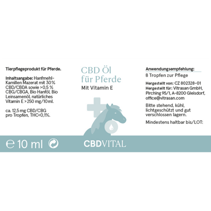 CBD Öl für Pferde 30% CBD VITAL
